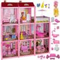 Lėlių namelis - vila D11410 kaina ir informacija | Žaislai mergaitėms | pigu.lt