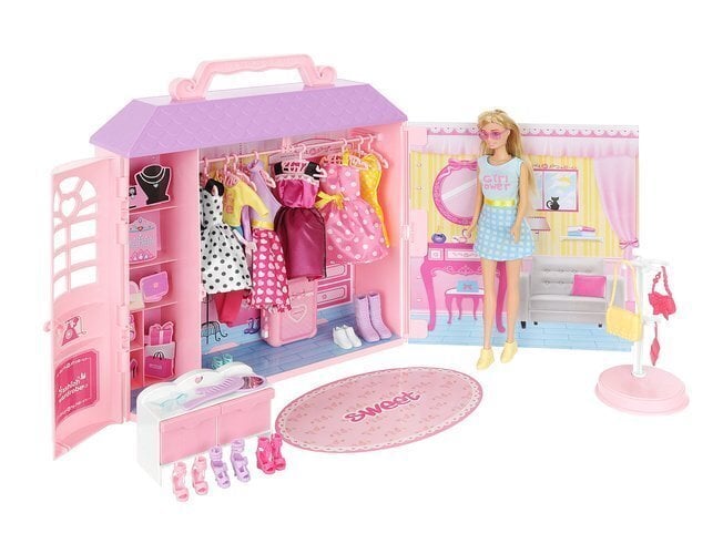 Namas su drabužiais + lėlė kaina ir informacija | Žaislai mergaitėms | pigu.lt