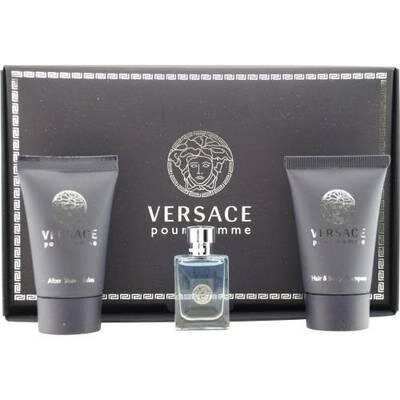 Rinkinys Versace Pour Homme: EDT vyrams 5 ml + dušo gelis 25 ml + balzamas po skutimosi 25 ml цена и информация | Kvepalai vyrams | pigu.lt