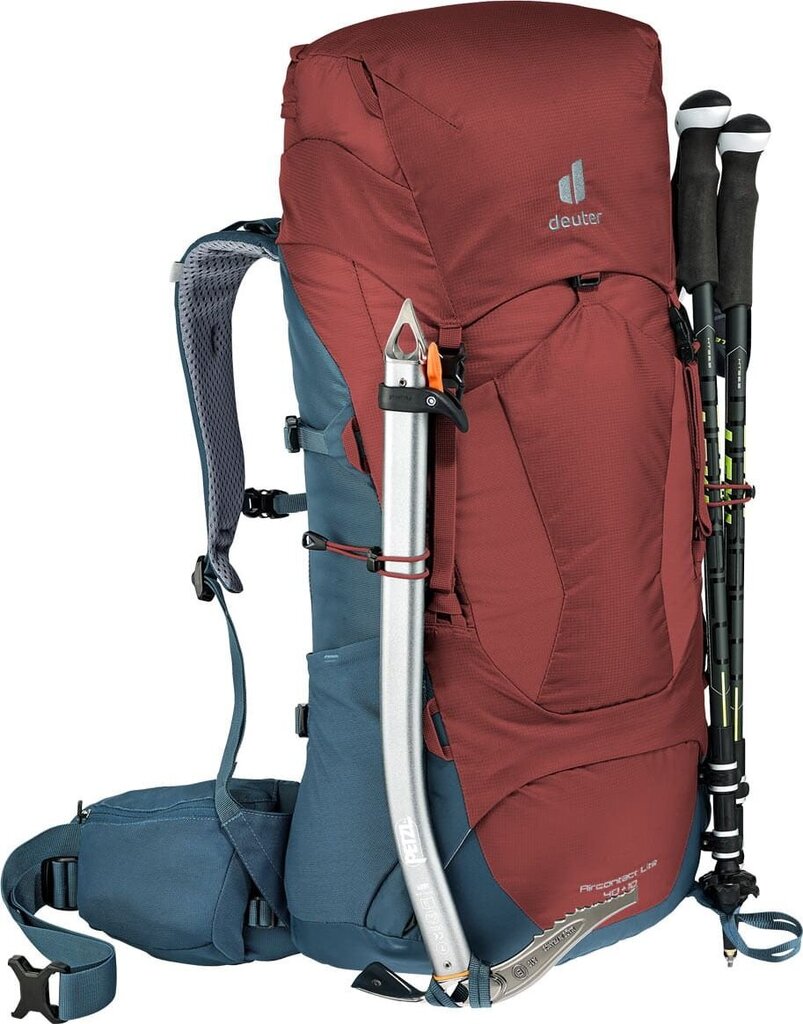 Deuter kuprinė Aircontact Lite 40+10 L, Raudona kaina ir informacija | Kuprinės ir krepšiai | pigu.lt