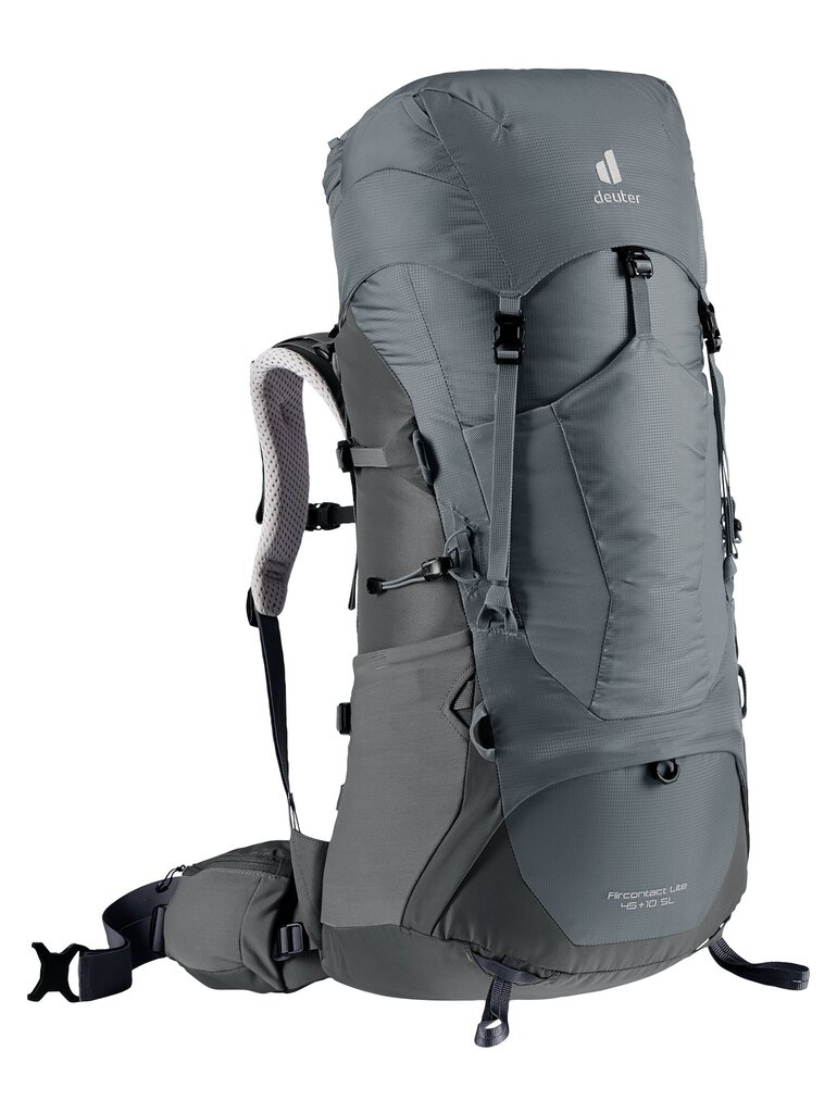 Kuprinė Deuter Aircontact Lite 45+10 SL, 55L, pilka kaina ir informacija | Kuprinės ir krepšiai | pigu.lt