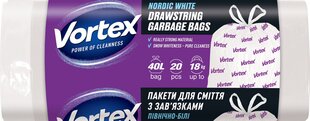 Šiukšlių maišai užrišami Vortex North white 55х57 40L/20 vnt. kaina ir informacija | Šiukšlių maišai | pigu.lt