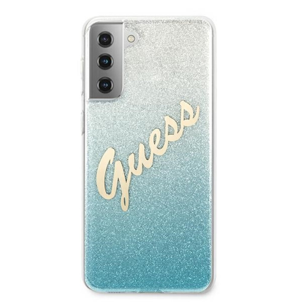 Guess dėklas, skirtas Samsung S21 Plus, Glitter Vintage Logo kaina ir informacija | Telefono dėklai | pigu.lt