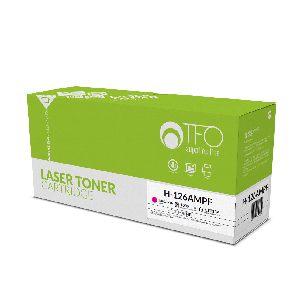 Toner TFO H-126MPF (CE313A, Ma) 1.0K patent free, rožinė (magenta) цена и информация | Kasetės lazeriniams spausdintuvams | pigu.lt