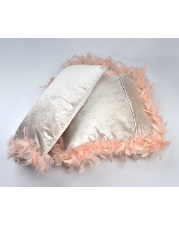 Dekoratyvinė pagalvėlė Loreta Beige Feather, 50x30 cm цена и информация | Dekoratyvinės pagalvėlės ir užvalkalai | pigu.lt
