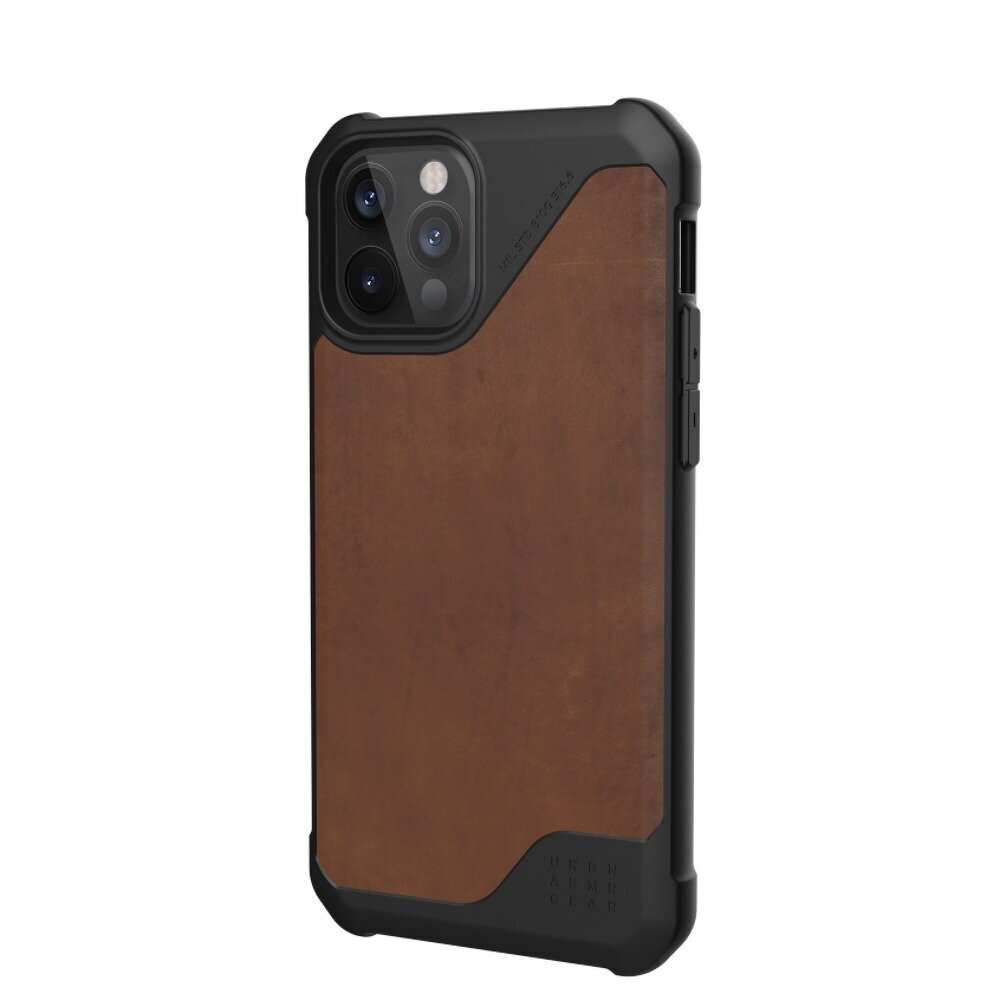 Urban Armor Gear Metropolis Leather skirtas iPhone 12 / 12 Pro, ruda цена и информация | Telefono dėklai | pigu.lt