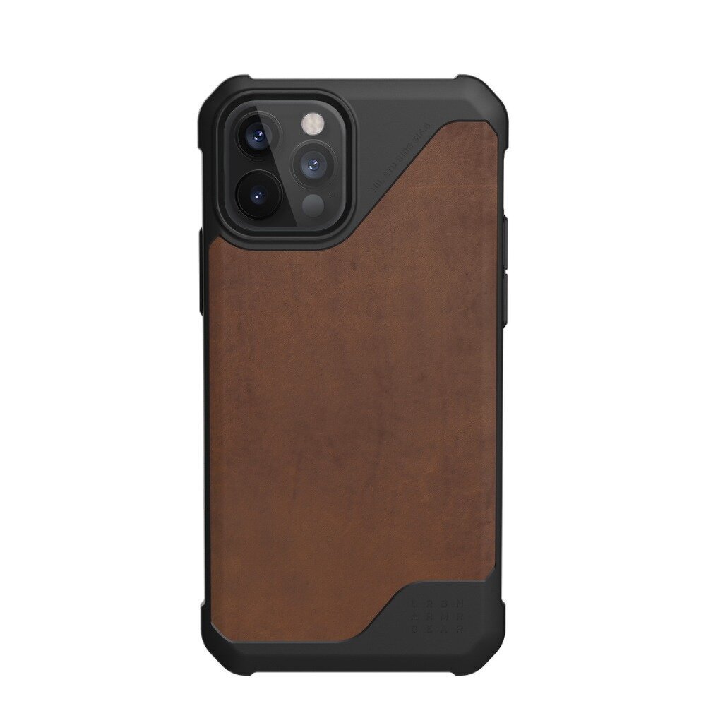 Urban Armor Gear Metropolis Leather skirtas iPhone 12 / 12 Pro, ruda цена и информация | Telefono dėklai | pigu.lt