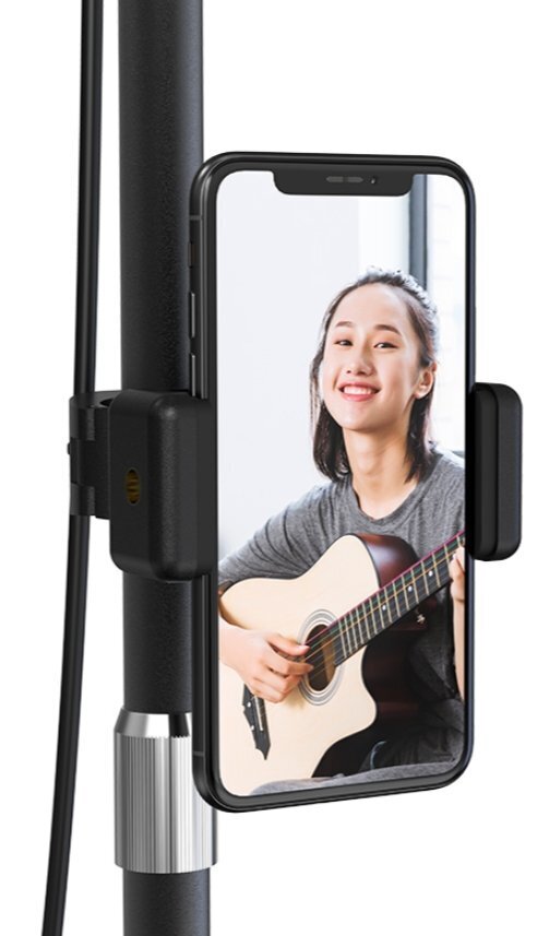 Devia Live Streaming Phone stand holder with LED lamp kaina ir informacija | Asmenukių lazdos (selfie sticks) | pigu.lt