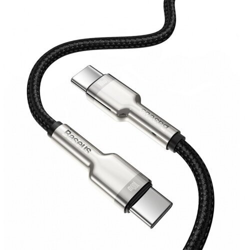 Baseus Cafule Metal kabelis USB C - USB C, duomenų perdavimui ir krovimui iki 100W, 1m, juodas цена и информация | Laidai telefonams | pigu.lt