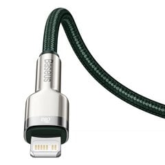 Baseus Cafule Series Metal Data USB Type C - Lightning Cable Power Delivery 20 W 2 m green (CATLJK-B06) цена и информация | Кабели для телефонов | pigu.lt