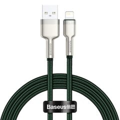 Kabelis Baseus Cafule Series USB Į IP 2.4A 1m, žalias kaina ir informacija | Laidai telefonams | pigu.lt