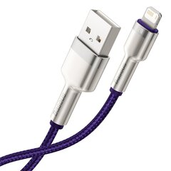 Kabelis Baseus Cafule Series USB Į Lightning 2.4A 1m, violetinis kaina ir informacija | Laidai telefonams | pigu.lt