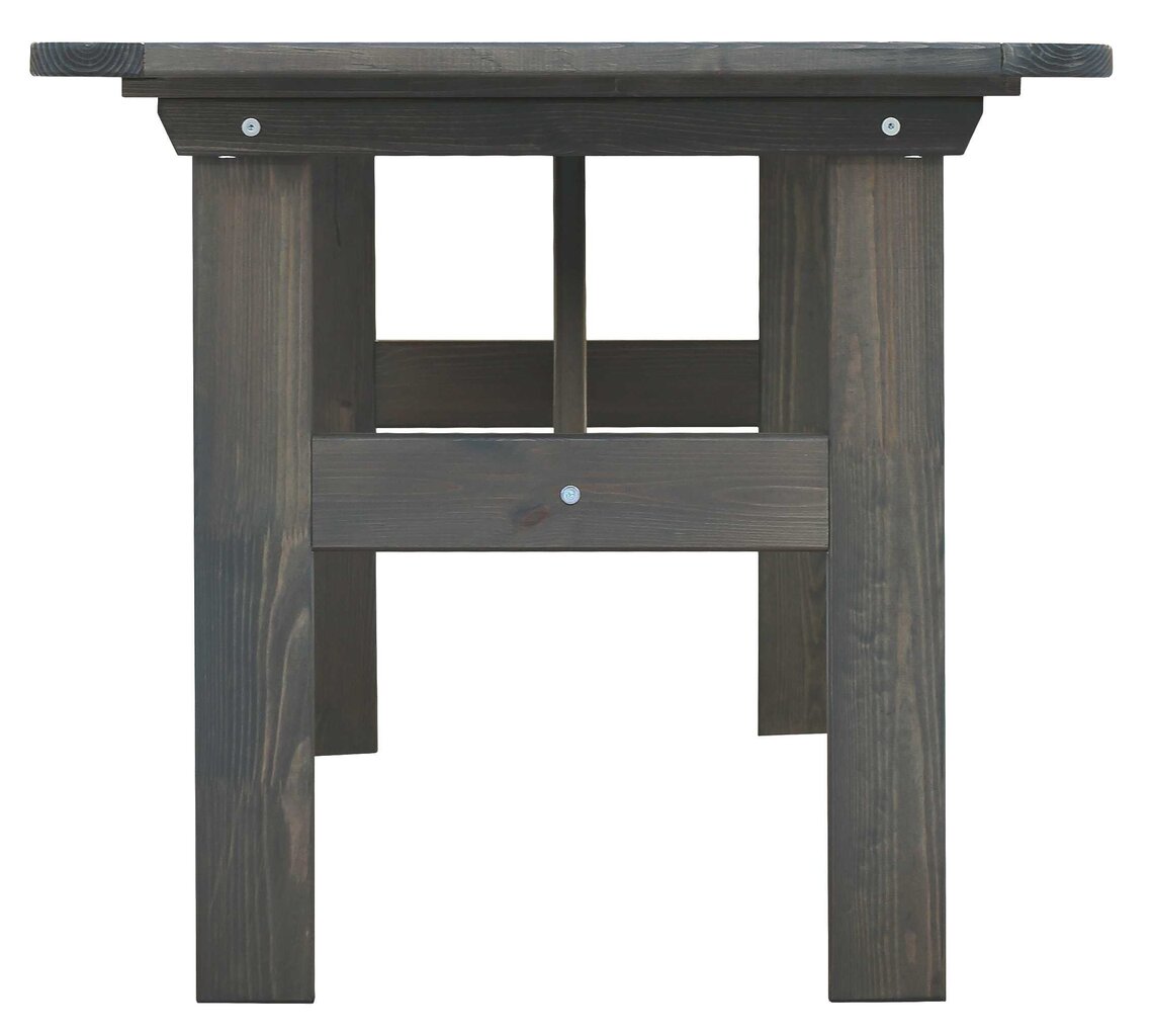 Lauko pietų stalas Venta, pilkas, pušies mediena, pagaminta Lietuvoje kaina ir informacija | Lauko stalai, staliukai | pigu.lt