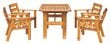 Stilingas rudų lauko kėdžių komplektas Atlanta 2vnt., pušies mediena, pagaminta Lietuvoje kaina ir informacija | Lauko kėdės, foteliai, pufai | pigu.lt