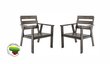 Stilingas pilkų lauko kėdžių komplektas Atlanta 2vnt., pušies mediena, pagaminta Lietuvoje kaina ir informacija | Lauko kėdės, foteliai, pufai | pigu.lt