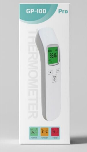 Bekontaktis infraraudonųjų spindulių termometras GP-100 PRO kaina ir informacija | Termometrai | pigu.lt