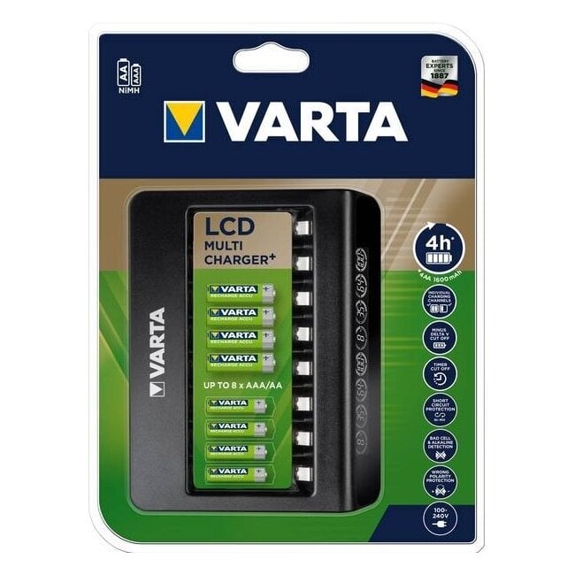 Įkroviklis Varta LCD Multi-Plus 8 kanalų AAA, AA цена и информация | Elementų krovikliai | pigu.lt