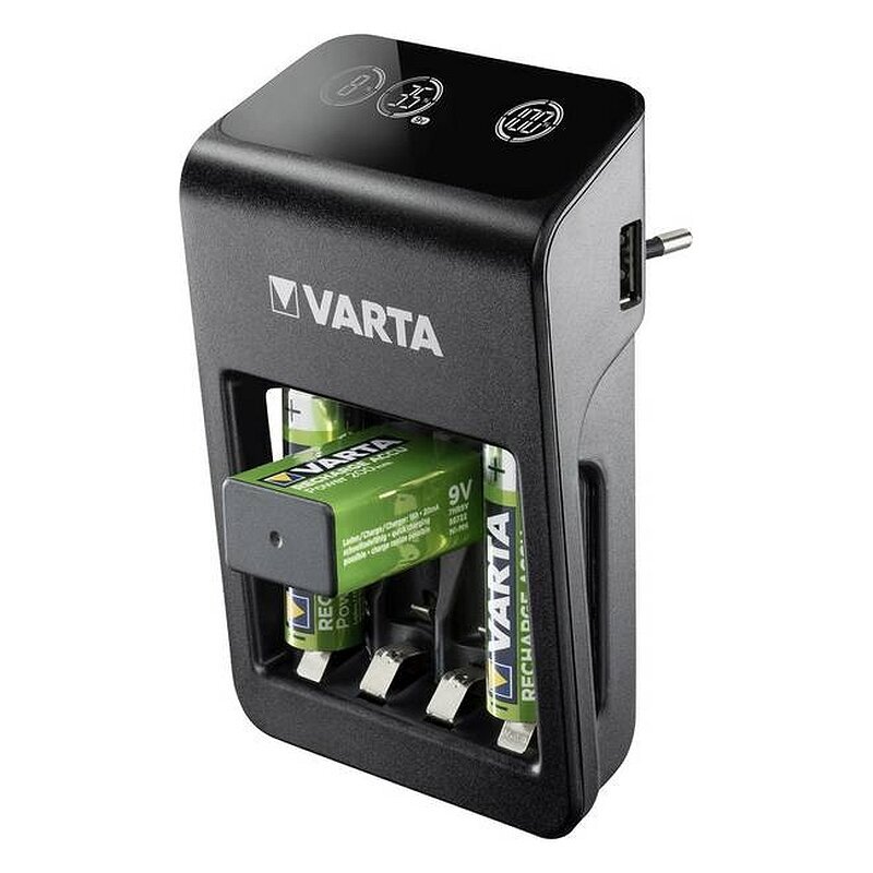 Pakrovėjas universalus Varta LCD Plug-Plus su 4 AA 2100 mah 4 kanalų PP3 57687 цена и информация | Elementų krovikliai | pigu.lt