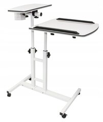 Rašomasis stalas nešiojamam kompiuteriui K672G2, baltas kaina ir informacija | Kompiuteriniai, rašomieji stalai | pigu.lt