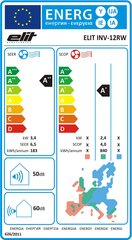 Oro kondicionierius/šilumos siurblys ELIT INV-12RW & WIFI kaina ir informacija | Kondicionieriai, šilumos siurbliai, rekuperatoriai | pigu.lt