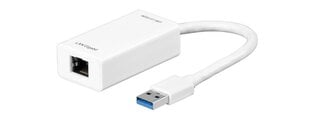 Сетевой USB-адаптер Goobay 95442 USB 3.0 Gigabit Type A - Ethernet RJ45, белый цена и информация | Адаптеры, USB-разветвители | pigu.lt