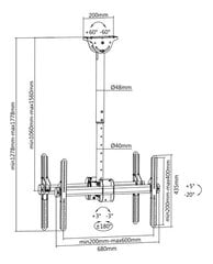 Deltaco Office ARM-0404 37-70” цена и информация | Кронштейны и крепления для телевизоров | pigu.lt