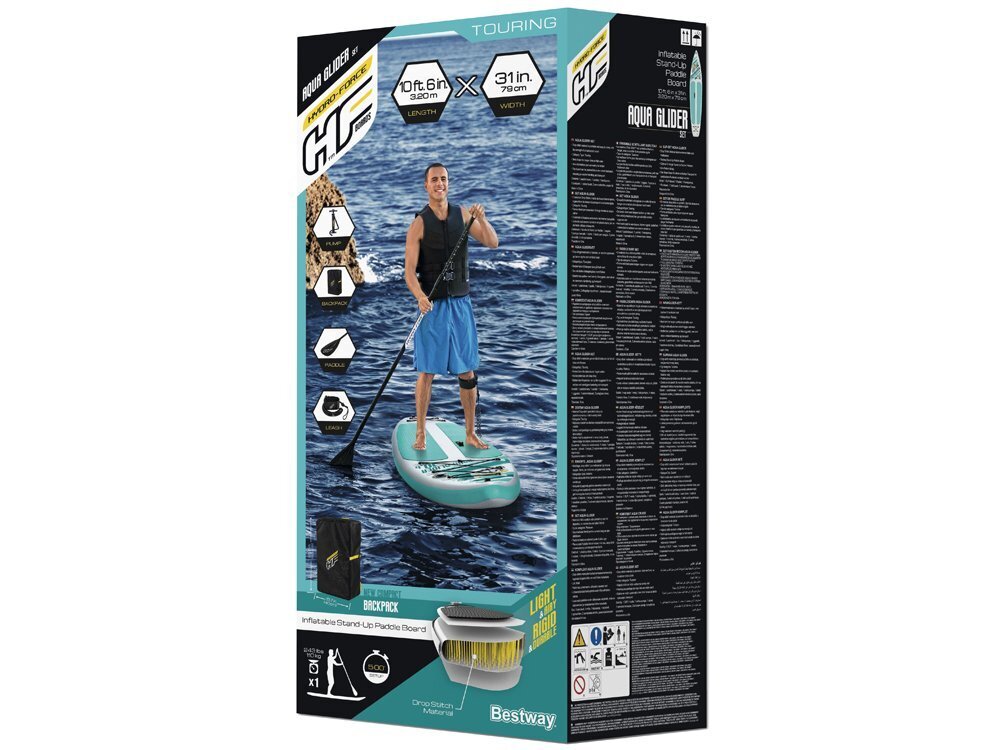 Pripučiama irklentė Bestway Stand Up Aqua Glider, 320 cm цена и информация | Pripučiamos ir paplūdimio prekės | pigu.lt