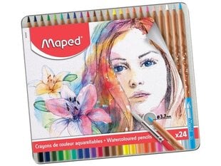 Spalvoti pieštukai Maped Artist, 24 vnt. kaina ir informacija | Piešimo, tapybos, lipdymo reikmenys | pigu.lt