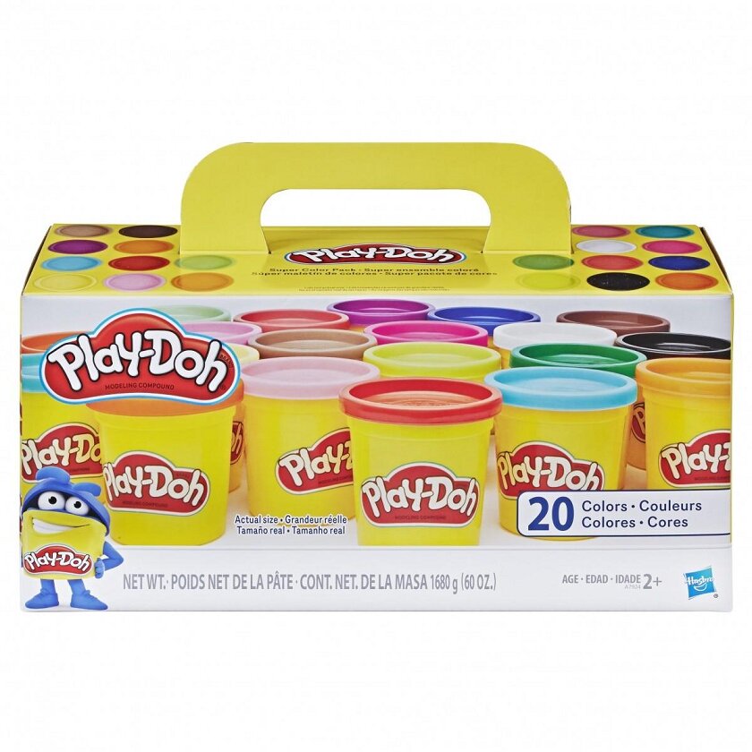 Plastilino rinkinys Play-Doh Super Color Pack, 20 spalvų цена и информация | Lavinamieji žaislai | pigu.lt