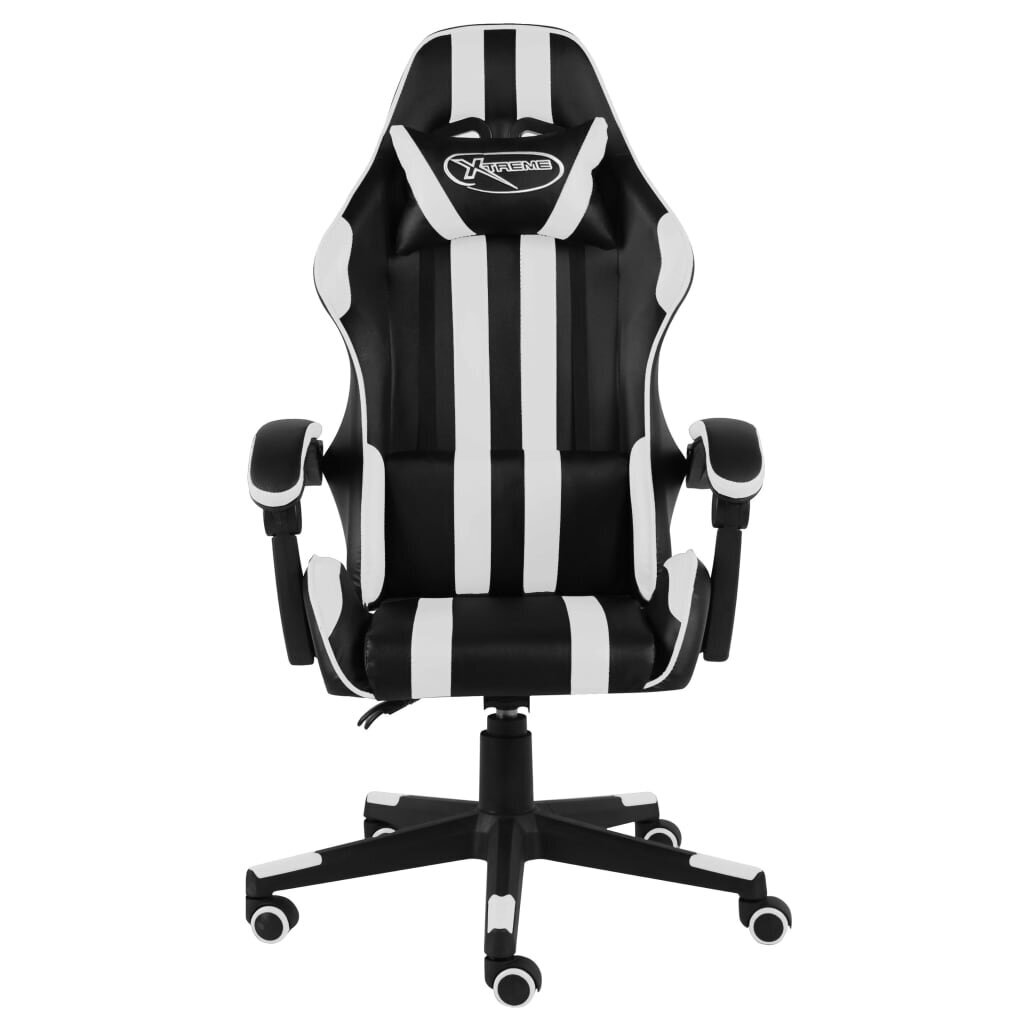 Žaidimų kėdė, juodos ir baltos spalvos kaina ir informacija | Biuro kėdės | pigu.lt