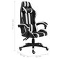 Žaidimų kėdė, juodos ir baltos spalvos kaina ir informacija | Biuro kėdės | pigu.lt