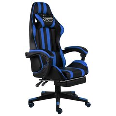 Žaidimų kėdė su pakoja, juodos ir mėlynos spalvos kaina ir informacija | Biuro kėdės | pigu.lt