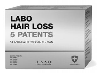 Ампулы от выпадения волос Labo Hair Loss 5 Patents для мужчин, курс-1 мес. цена и информация | Средства для укрепления волос | pigu.lt