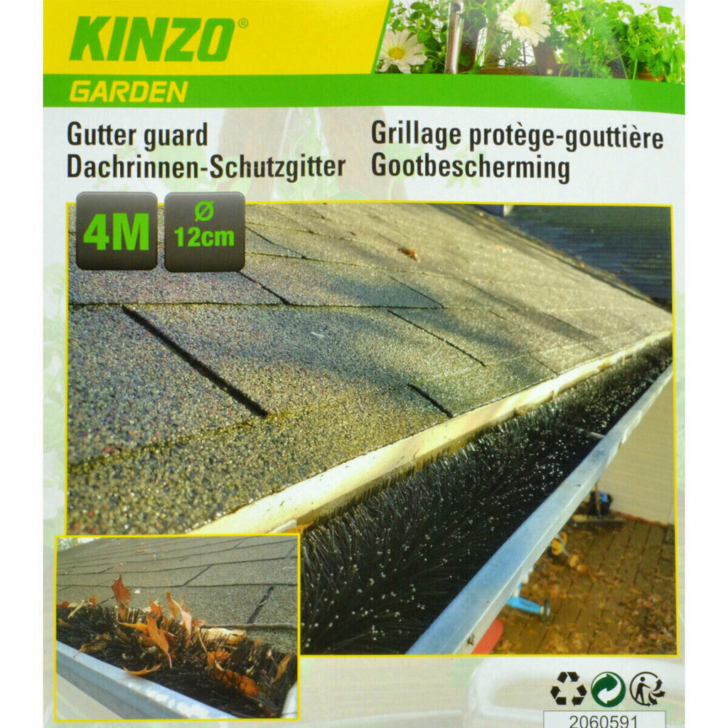Kinzo latakų apsauginės grotelės-šepetys, 4 m kaina ir informacija | Sodo įrankiai | pigu.lt