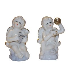 Suvenyras Keramikiniai angeliukai, 2 vnt kaina ir informacija | Interjero detalės | pigu.lt