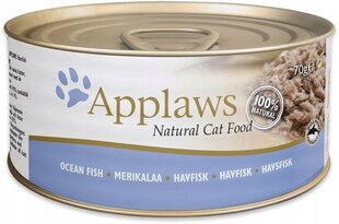 Applaws Cat Tin Ocean Fish suaugusioms katėms su žuvimi, 72x70g kaina ir informacija | Konservai katėms | pigu.lt