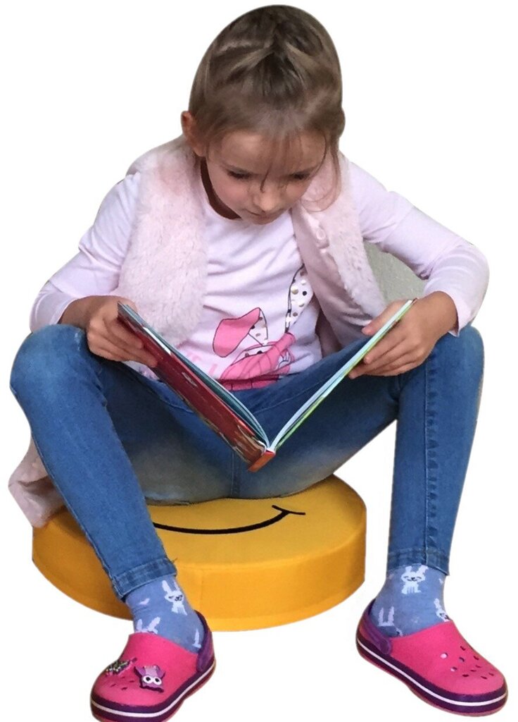 Pufas Wood Garden Smiley Seat Glasses Premium, oranžinis kaina ir informacija | Vaikiški sėdmaišiai, foteliai, pufai | pigu.lt