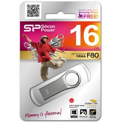 Silicon Power Firma F80 16GB 2.0 kaina ir informacija | USB laikmenos | pigu.lt