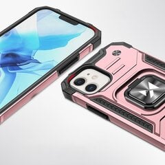 Wozinsky Ring Armor Hybrid Case skirtas iPhone 12 mini, rožinis kaina ir informacija | Telefono dėklai | pigu.lt