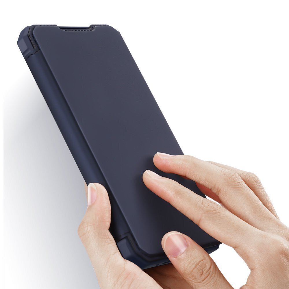 Dux Ducis Skin X Bookcase, skirtas Samsung Galaxy A42 5G, mėlynas kaina ir informacija | Telefono dėklai | pigu.lt