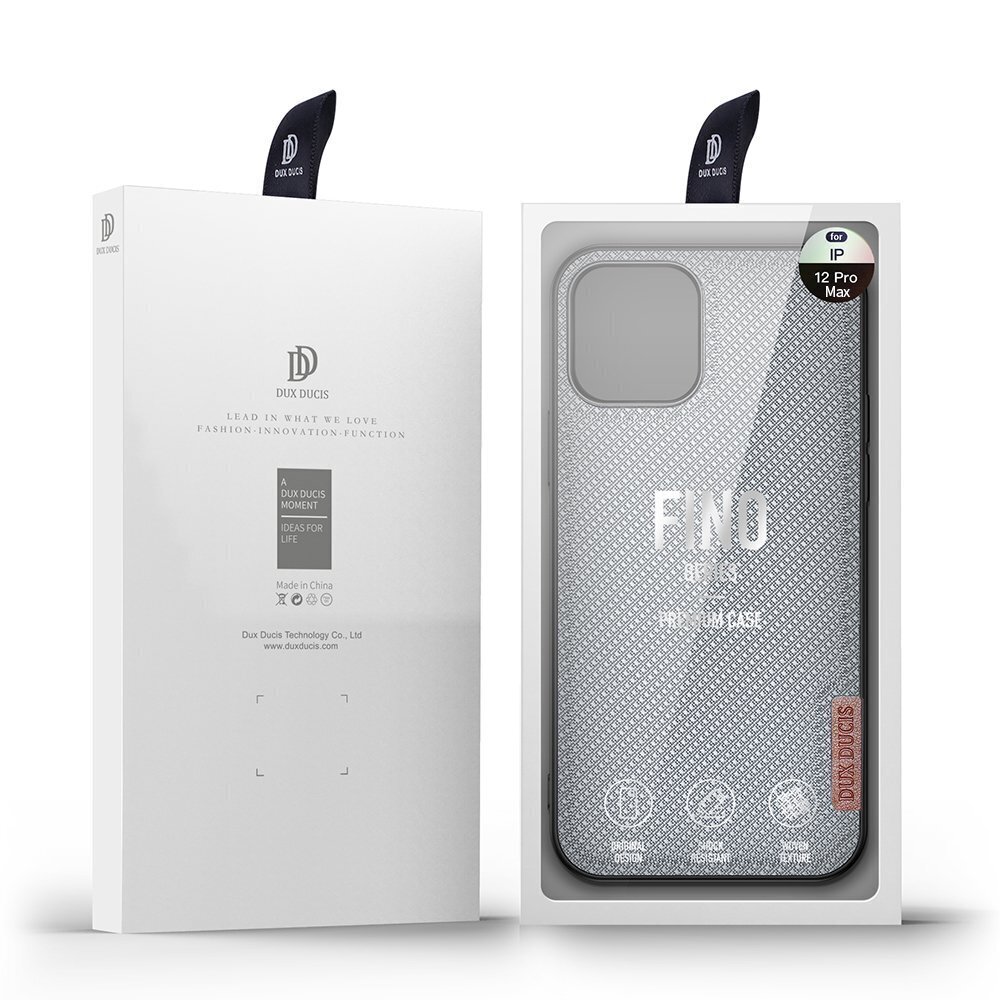 Dėklas Dux Ducis Fino Apple iPhone 12 Pro Max pilkas kaina ir informacija | Telefono dėklai | pigu.lt