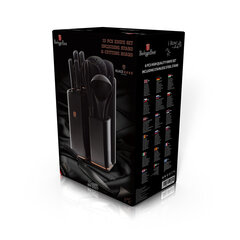 BerlingerHaus Black Rose peilių ir virtuvės įrankių rinkinys, 12 vnt kaina ir informacija | Peiliai ir jų priedai | pigu.lt