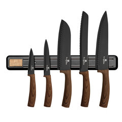 Набор ножей BerlingerHaus с магнитным держателем Ebony Rosewood, 6 частей цена и информация | Ножи и аксессуары для них | pigu.lt