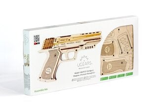Medinis žaislinis pistoletas Ugears, 63 vnt kaina ir informacija | Konstruktoriai ir kaladėlės | pigu.lt
