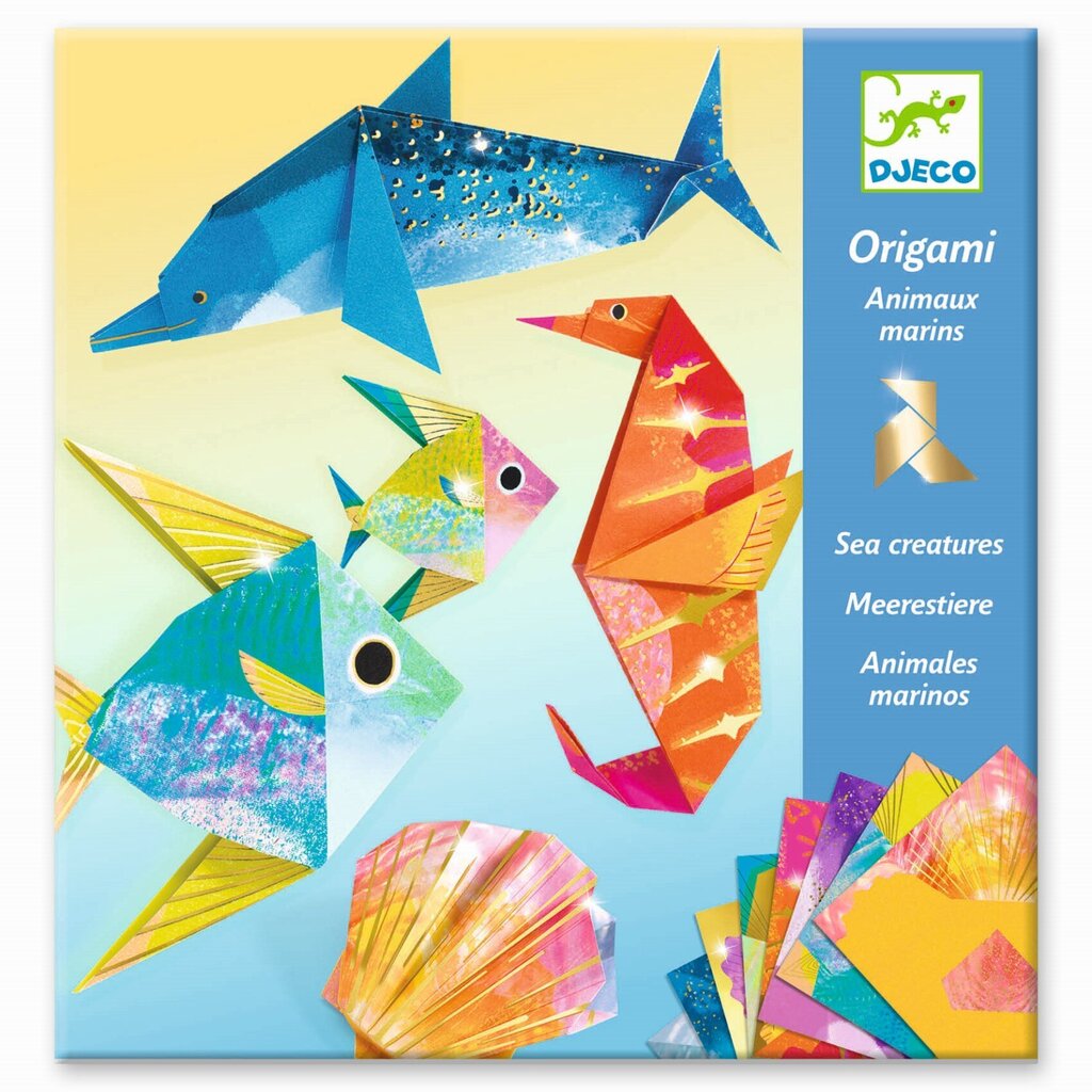 Origami - Jūros gyvūnai, Djeco DJ08755 kaina ir informacija | Lavinamieji žaislai | pigu.lt
