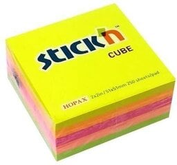 Кубик липких листьев Stick'n Neon Yellow Mix, 51 x 51 мм, 250 шт. цена и информация | Тетради и бумажные товары | pigu.lt