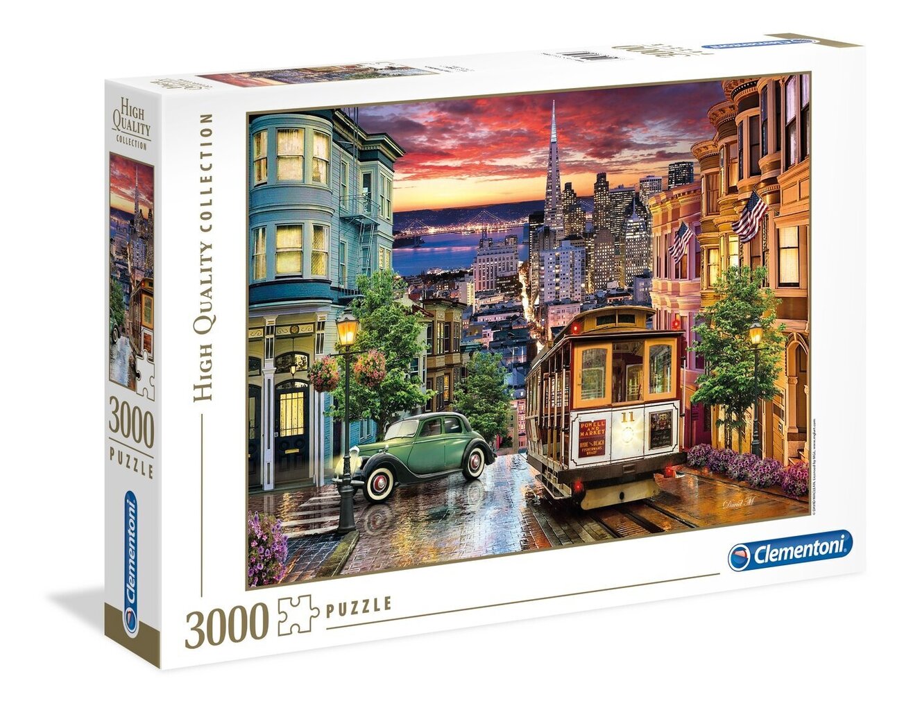 Dėlionė Clementoni High Quality Collection San Franciskas, 33547, 3000 d. цена и информация | Dėlionės (puzzle) | pigu.lt