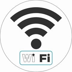 Наклейка-вывеска WIFI ZONE, 90х90мм цена и информация | Информационные знаки | pigu.lt