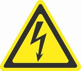 Lipnus ženklas Elektros Srovės Pavojus, 140x140 mm kaina ir informacija | Informaciniai ženklai | pigu.lt