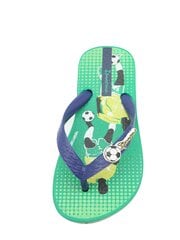 Шлепанцы для мальчика IPANEMA 0422497, зелёные/синие цена и информация | Детские тапочки, домашняя обувь | pigu.lt